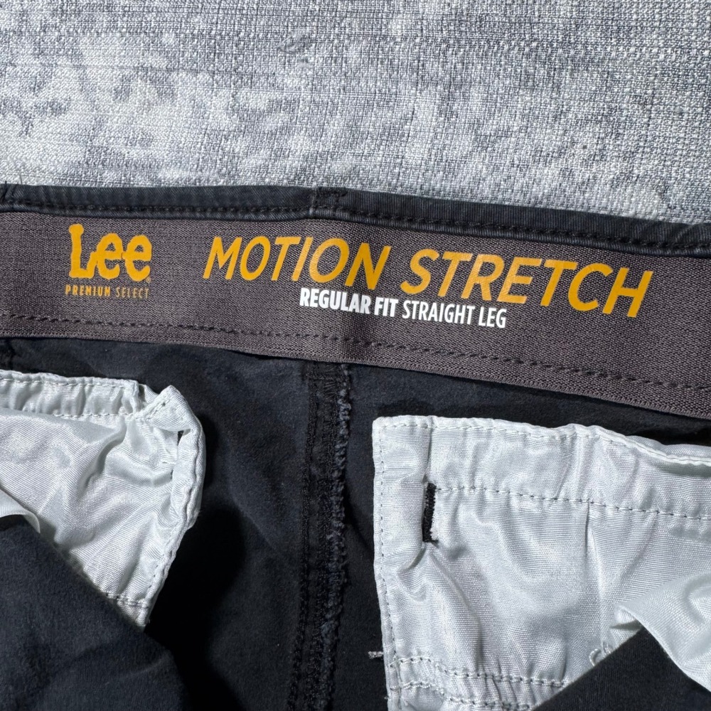 Lee Cargo Pants Mens 36x30 Black Motion Stretch Regular Fit Straight Leg Utility - Picture 6 of 10
